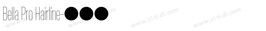 Bella Pro Hairline字体转换